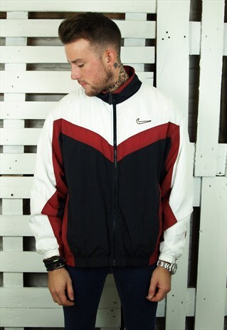 RETRO SPORTS BOMBER STYLE WINDBREAKER JACKET