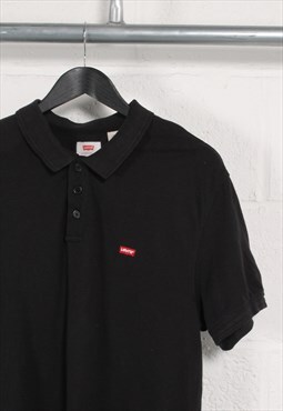 Vintage Levi's Short Sleeve Polo Shirt in Black Large