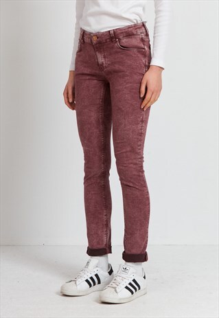 VINTAGE PINK SKINNY FIT DENIM JEANS