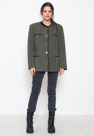 VINTAGE GREEN MODA OGGI QUILTED JACKET