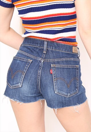 VINTAGE 90S LEVI'S FRAYED DENIM SHORTS