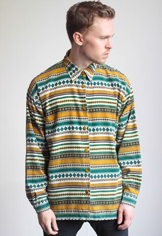 VINTAGE AZTEC CORDUROY SHIRT