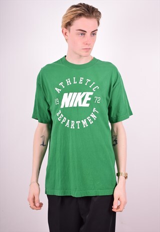 NIKE MENS VINTAGE T-SHIRT TOP LARGE GREEN 90'S