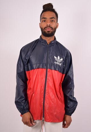 VINTAGE ADIDAS WATERPROOF JACKET NAVY BLUE