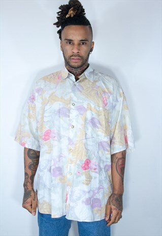 VINTAGE HAWAIIAN CRAZY PATTERNED SHIRT