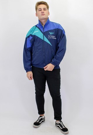 VINTAGE REEBOK SHELL JACKET IN BLUE