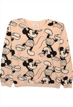 Vintage 90's Disney Fleece Jumper Mickey Mouse Crew Neck