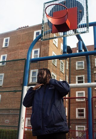VINTAGE NAVY NIKE LONG REVERSIBLE COAT