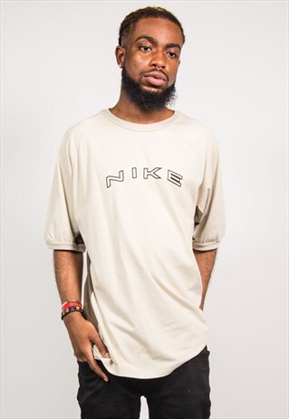 NIKE VINTAGE 90'S BEIGE SPORTS T-SHIRT