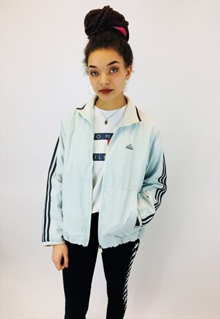 VINTAGE ADIDAS CLASSIC 3 STRIPE WINDBREAKER JACKET