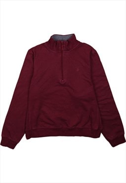 Vintage 90's Champion Sweatshirt Quater Zip Burgundy