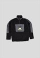 Vintage Helly Hansen 1/4 Zip Sherpa Fleece in Black