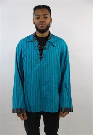VINTAGE FILA TURQUOISE LIGHT SHIRT