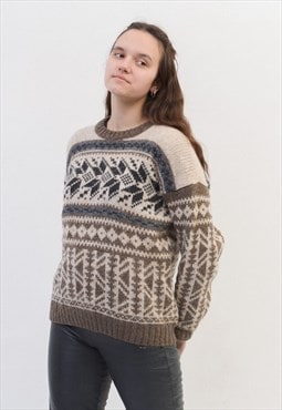 Vintage Women's Discipline M Wool Scandinavian Sweater 