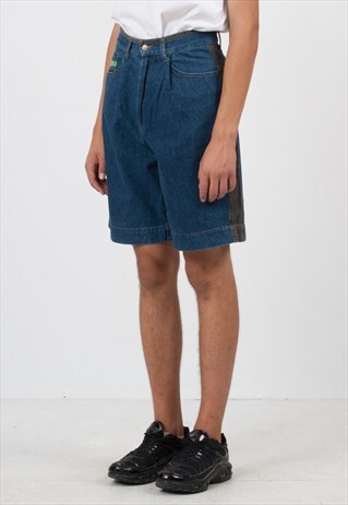 VINTAGE RETRO BLUE MINI DENIM SHORTS