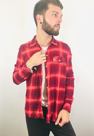 VINTAGE PENDLETON RED CHECK FLANNEL SHIRT