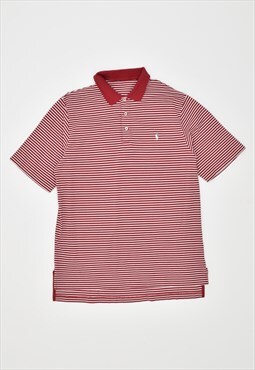 Vintage 90's Ralph Lauren Polo Shirt Stripes Red