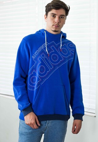 VINTAGE ADIDAS HOODIE SWEATSHIRT LOGO 90S XL 22.1
