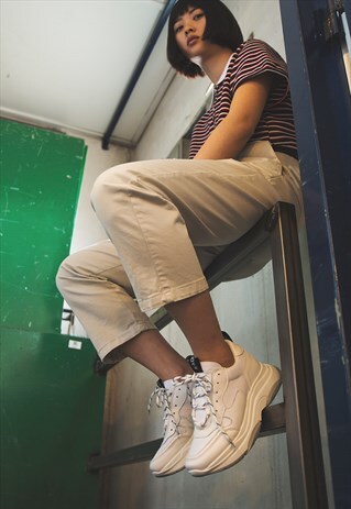 WHITE DADDY SHOES
