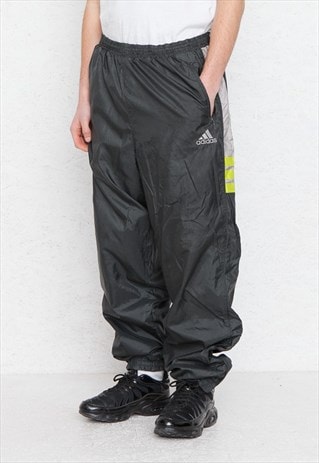 VINTAGE RETRO GREY ADIDAS TRACK BOTTOMS JOGGERS