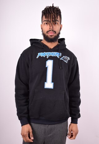 NIKE MENS VINTAGE HOODIE JUMPER SMALL BLACK 90'S