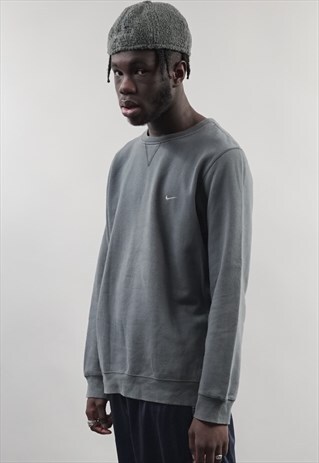 VINTAGE 90'S NIKE SWOOSH SLATE GREY SWEATSHIRT