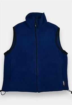 Woolrich vintage polartec navy blue fleece gilet jacket M