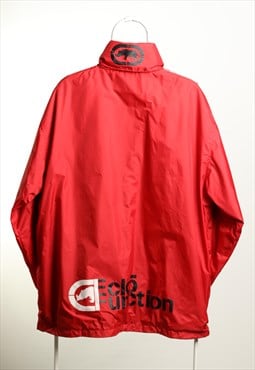 Vintage Ecko Function Hooded Shell Jacket in Red Sidelines L