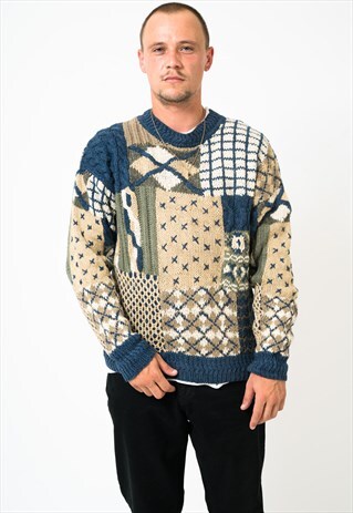 VINTAGE PATCHWORK STYLE JUMPER