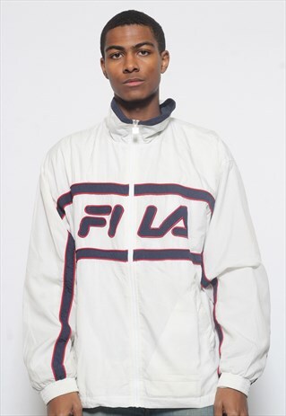 VINTAGE FILA TRACK JACKET WHITE