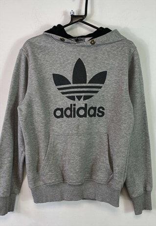 GREY ADIDAS PULLOVER HOODIE WOMENS XL