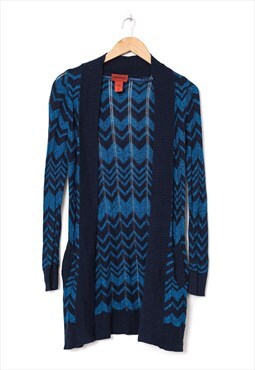 MISSONI Cape Cardigan Sweater Knitted Aztec Printed