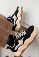 CHUNKY SOLE SNEAKERS GRUNGE SKATER SHOES PLATFORM TRAINERS 