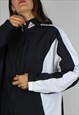 VINTAGE ADIDAS SHELL TRACK JACKET W LOGO COLLAR FRONT & BACK