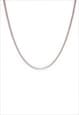 STAINLESS STEEL SILVER FINISH SQUARE LINK BOX CHAIN NECKLACE
