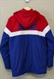 VINTAGE NFL GIANTS PUFFER JACKET RED / BLUE HOODED