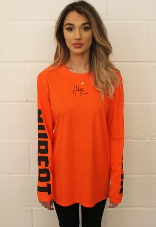 LONG SLEEVE FLAME SCRIPT T-SHIRT