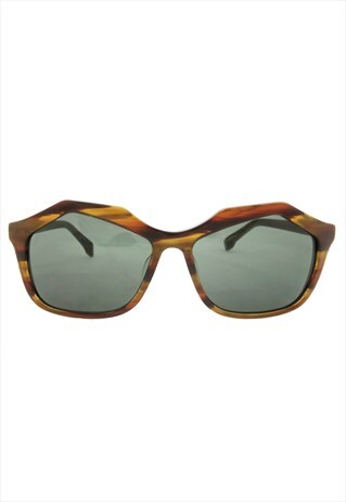 CREATIVE RETRO STYLE SUNGLASSES WITH BROWN HORN TRENDY COLOR