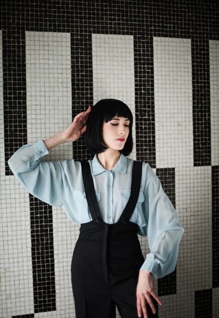 SHEER LIGHT BLUE SHIRT