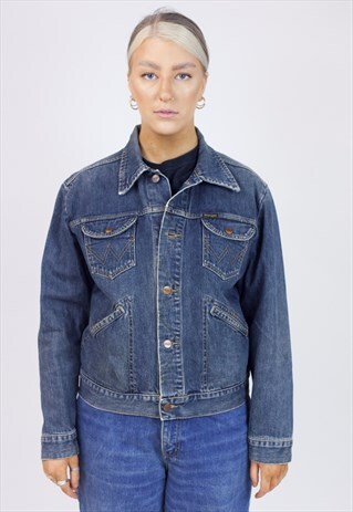 VINTAGE 90'S WRANGLER DARK DENIM JACKET