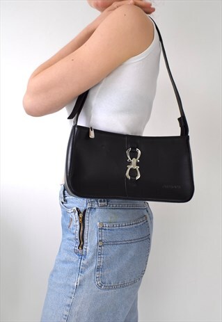 VINTAGE 90S Y2K CHAIN BUCKLE BAGUETTE MINI SHOULDER BAG