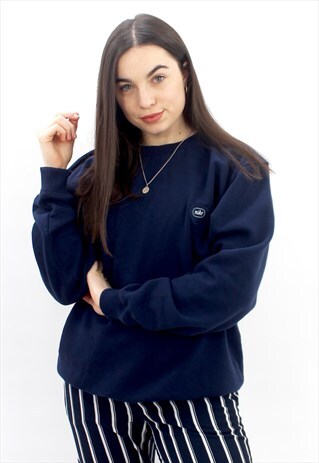 90'S RETRO NAVY LOGO SWEATSHIRT
