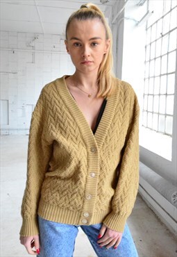 Caramel Openwork Vintage Cardigan 80s