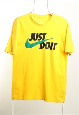 Vintage Nike Just Do It Crewneck Print T-shirt Yellow