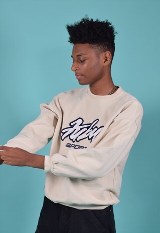 VINTAGE FUBU SPORTS CREAM SWEATSHIRT