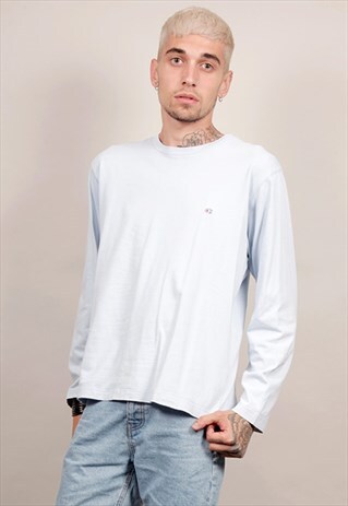 VINTAGE 90'S CHAMPION LIGHT BLUE LONG-SLEEVE T-SHIRT