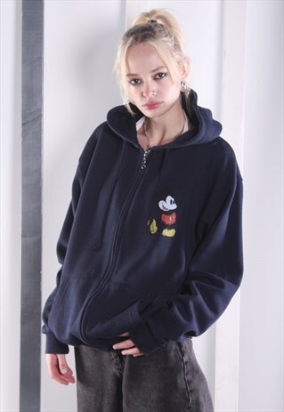 navy blue mickey mouse hoodie