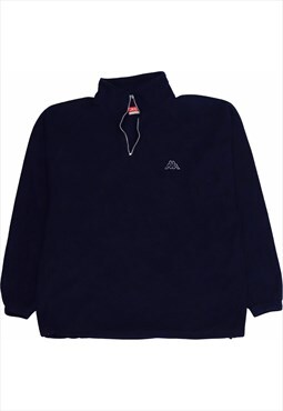 Vintage 90's Kappa Sweatshirt Quarter Zip Blue Large