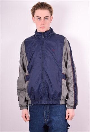 NIKE MENS VINTAGE RAIN JACKET LARGE BLUE 90'S