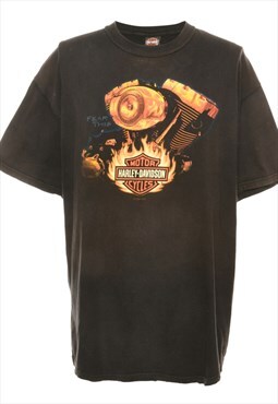 Vintage Harley Davidson Printed T-shirt - M